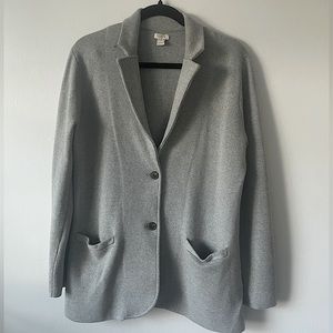 EUC J. Crew Knitted Blazer | Grey | Medium